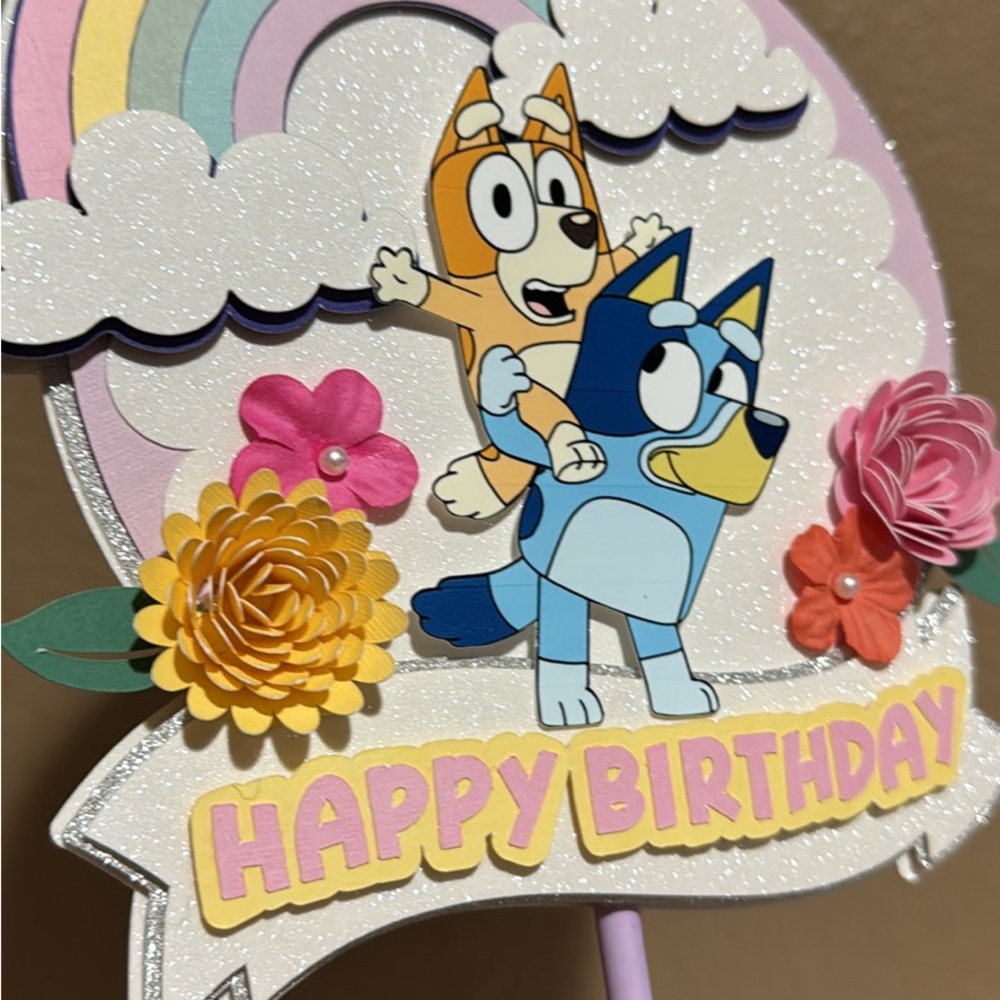 Colorful Happy Birthday Cake Topper